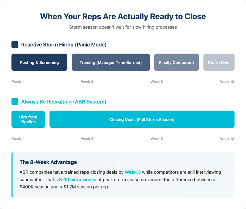 always be recruiting ABR strategy for roofing contractors