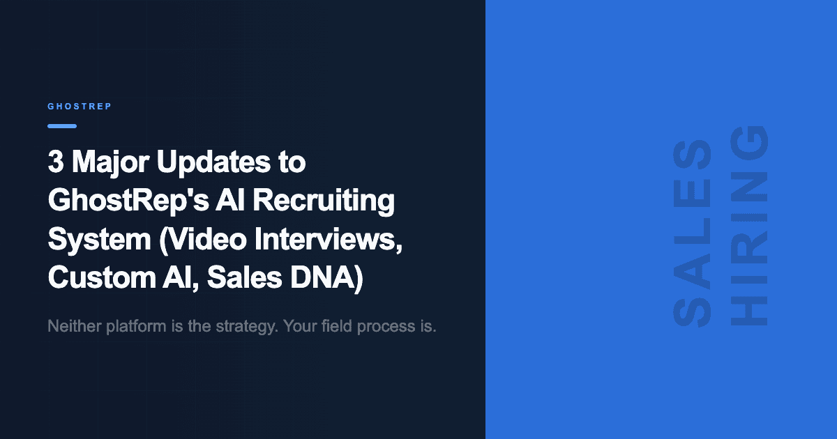 3 Major Updates to GhostRep's AI Recruiting System (Video Interviews, Custom AI, Sales DNA)