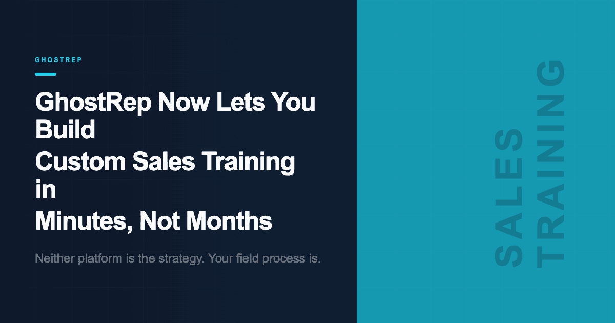 GhostRep Now Lets You Build Custom Sales Training in Minutes, Not Months