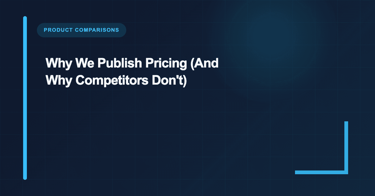 Why GhostRep Publishes Pricing When Competitors Hide It