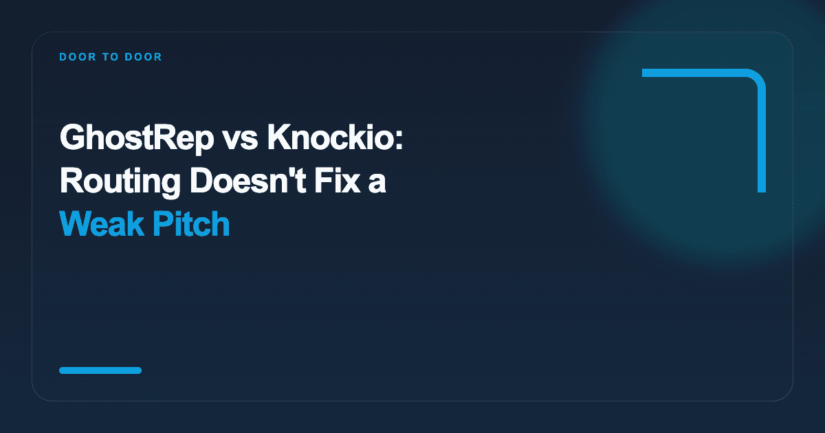 GhostRep vs Knockio: Routing Doesn't Fix a Weak Pitch