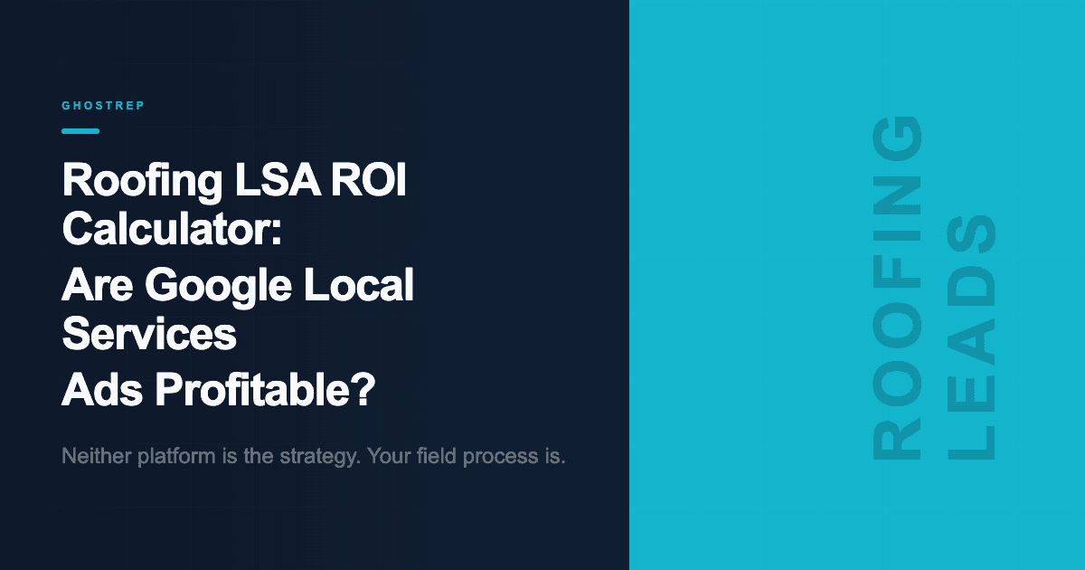 Google LSA ROI Calculator for Roofers: Leads to Profit