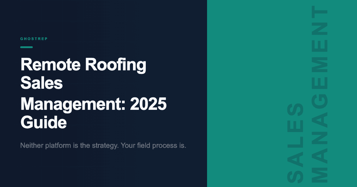 Remote Roofing Sales Management: 2025 Guide
