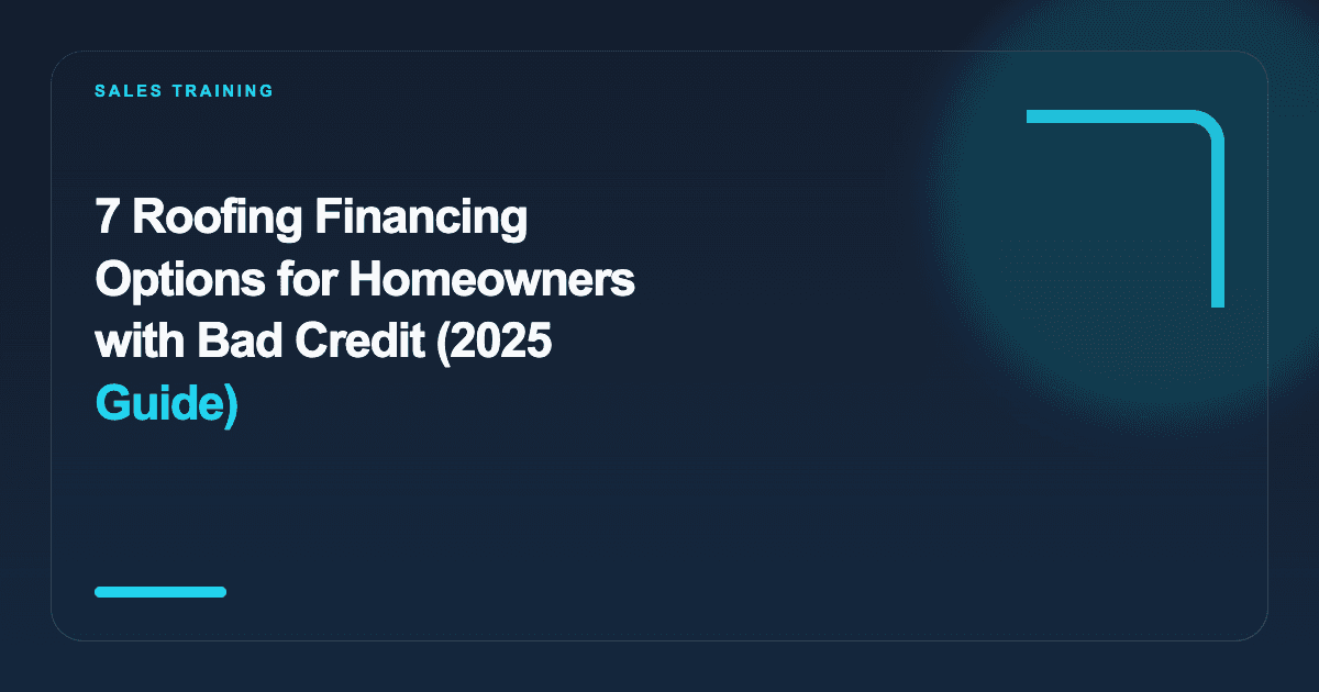 7 Roofing Financing Options for Homeowners with Bad Credit