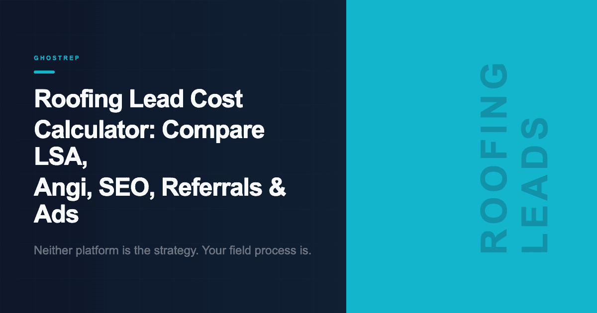 Roofing Lead Cost Calculator: CPL vs Cost Per Closed Job