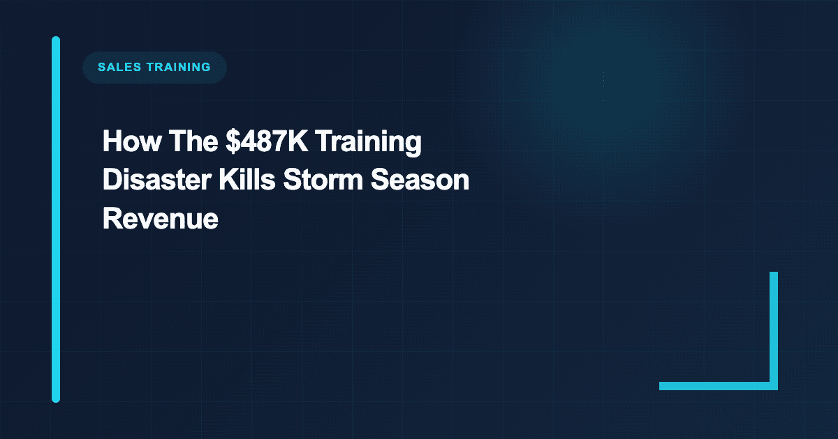 How The $487K Training Disaster Kills Storm Season Revenue