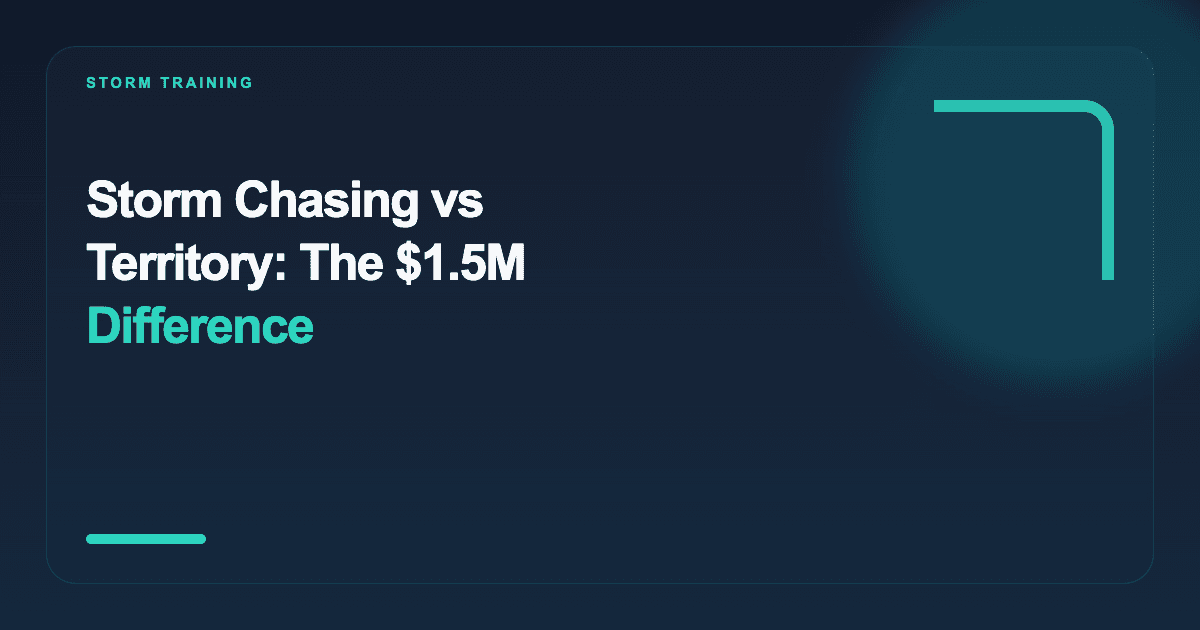 Storm Chasing vs Territory: The $1.5M Difference