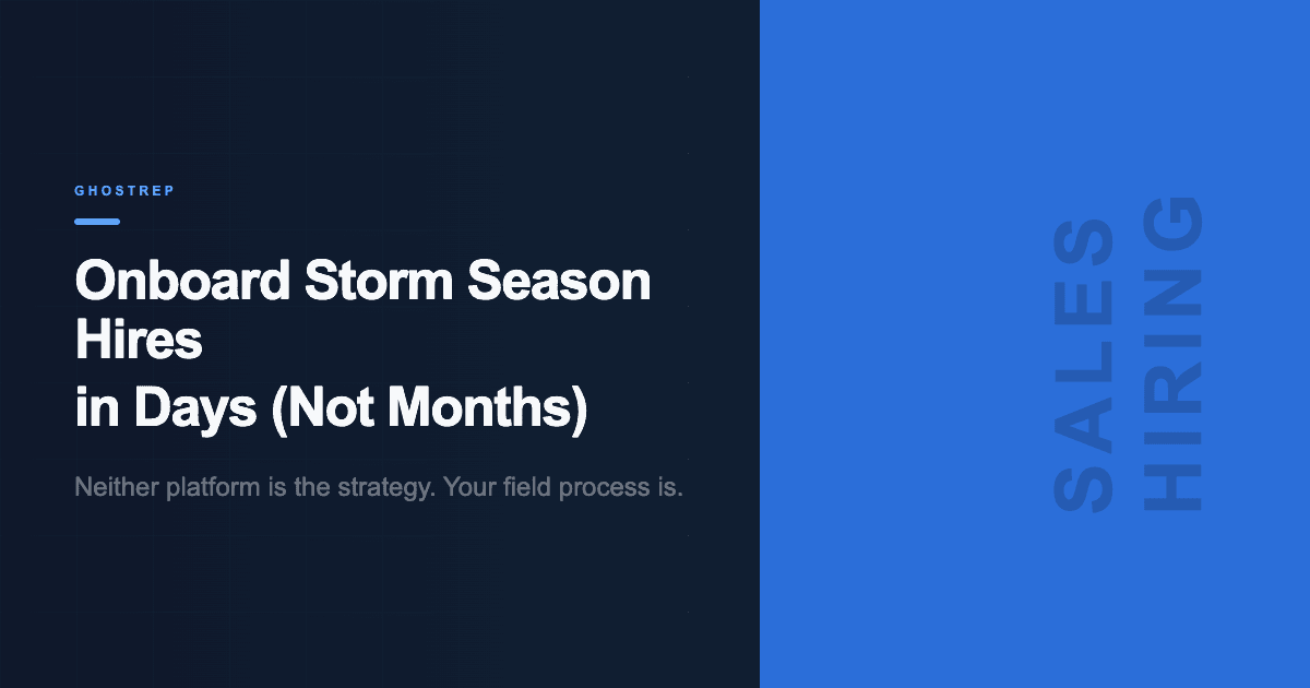 Onboard Storm Season Hires in Days (Not Months)