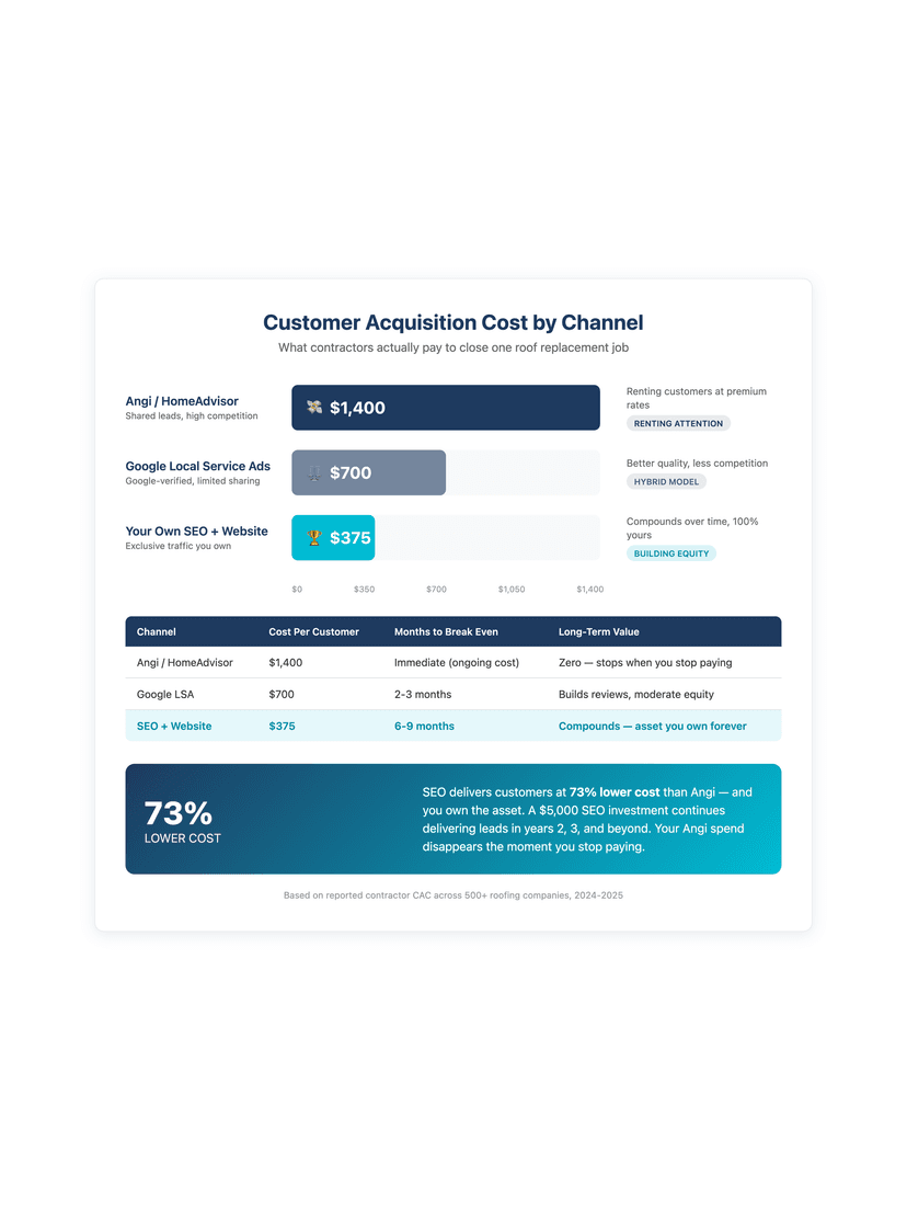 Roofing Website Conversion Rate Comparison infographic for roofing website conversion contractors