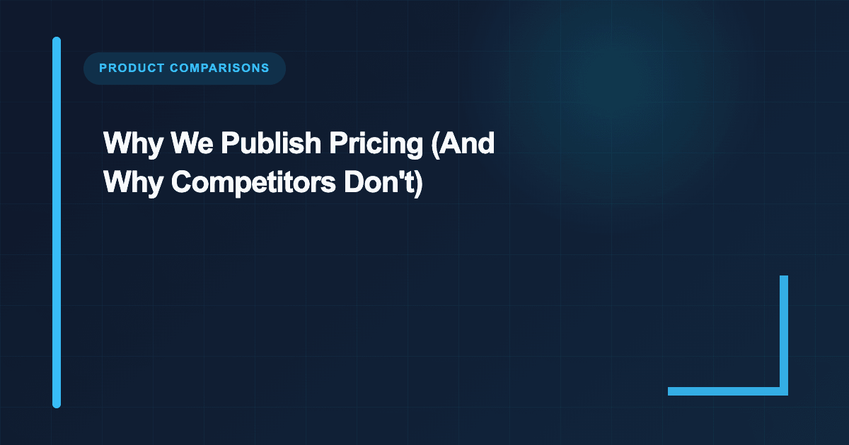 Why GhostRep Publishes Pricing When Competitors Hide It