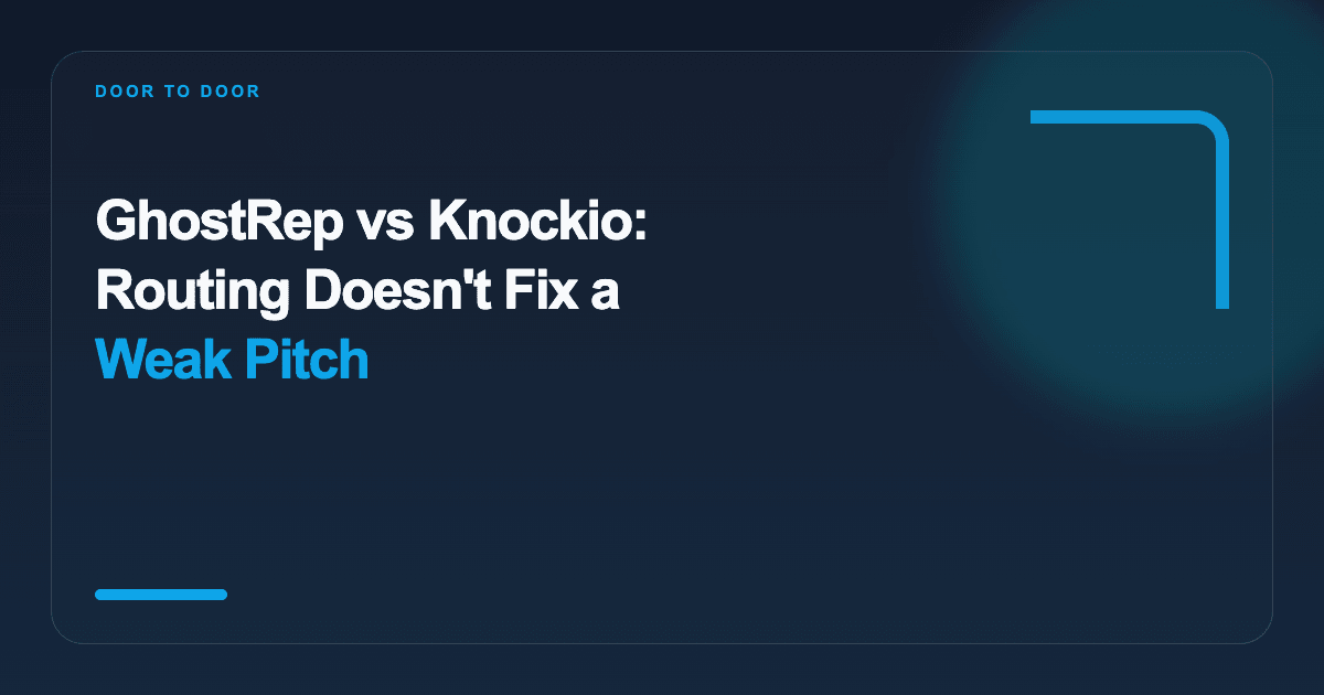 GhostRep vs Knockio: Routing Doesn't Fix a Weak Pitch