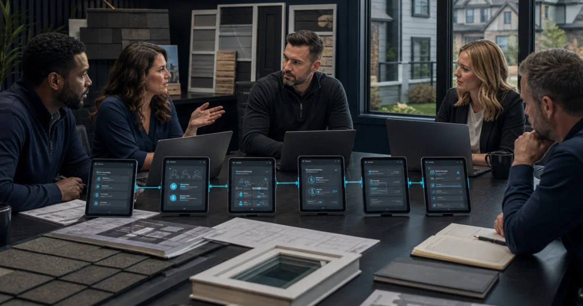 Home improvement sales software stack from lead capture through sold-job handoff and coaching