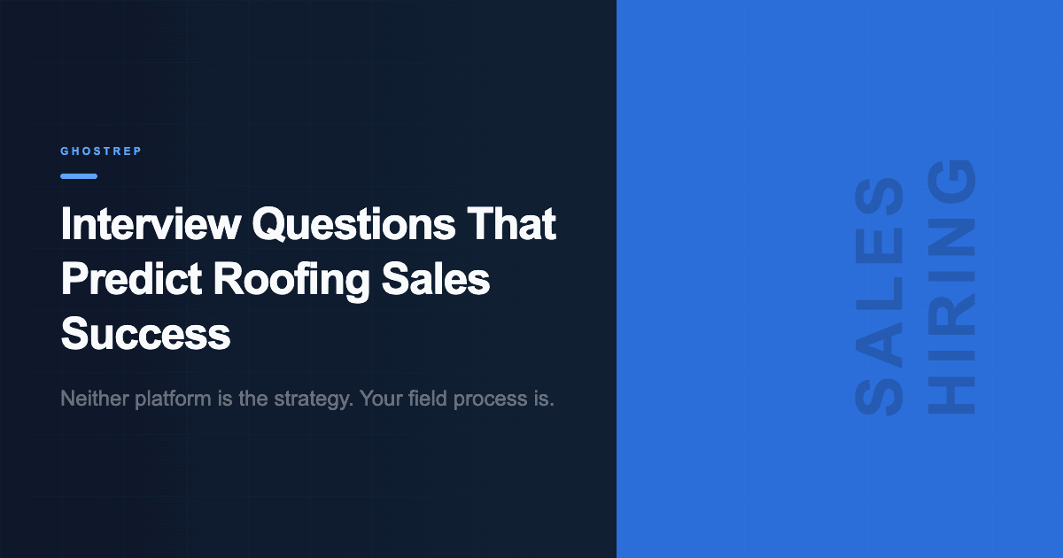 Interview Questions That Predict Roofing Sales Success