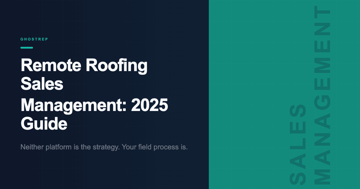 Remote Roofing Sales Management: 2025 Guide