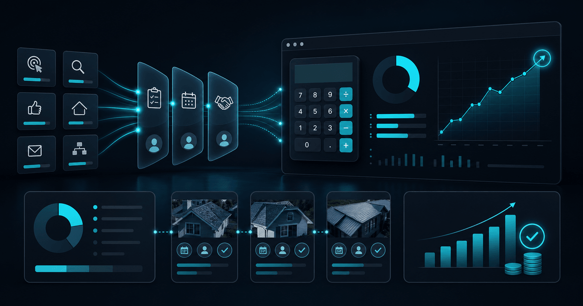 Roofing Marketing ROI Calculator: Cost per Job & ROAS