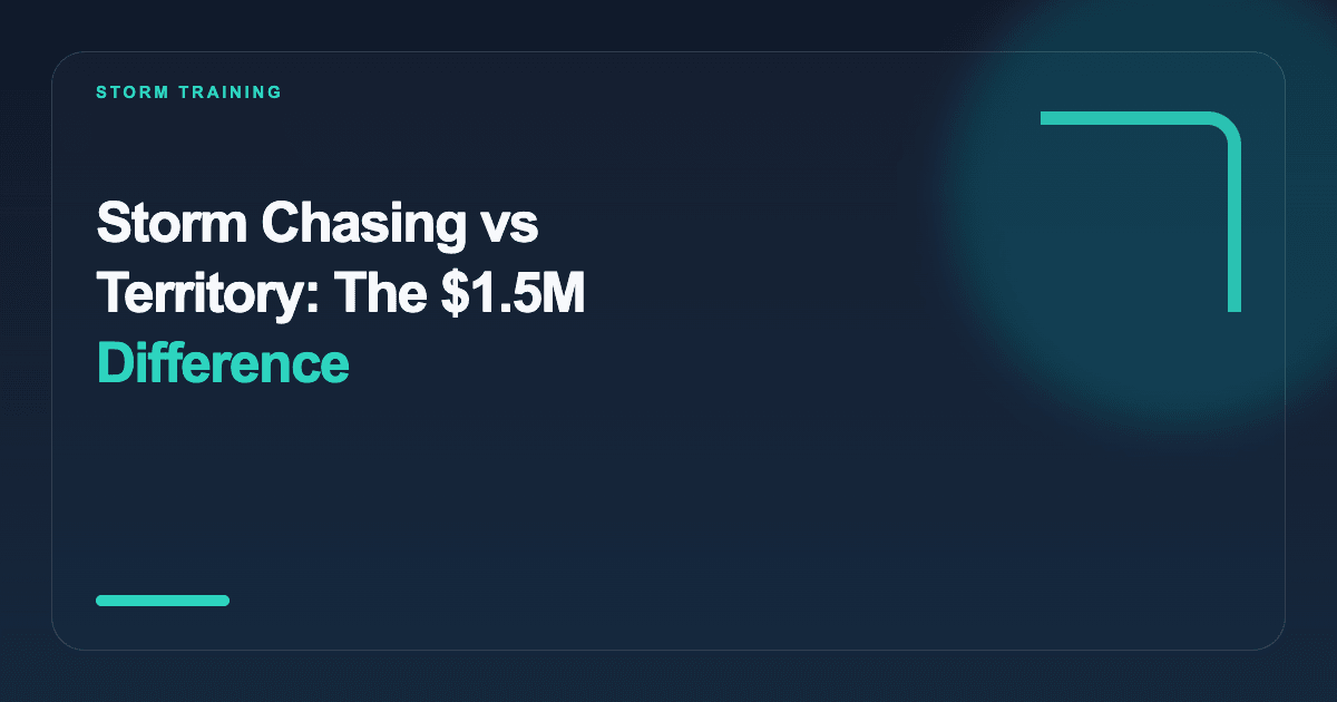 Storm Chasing vs Territory: The $1.5M Difference