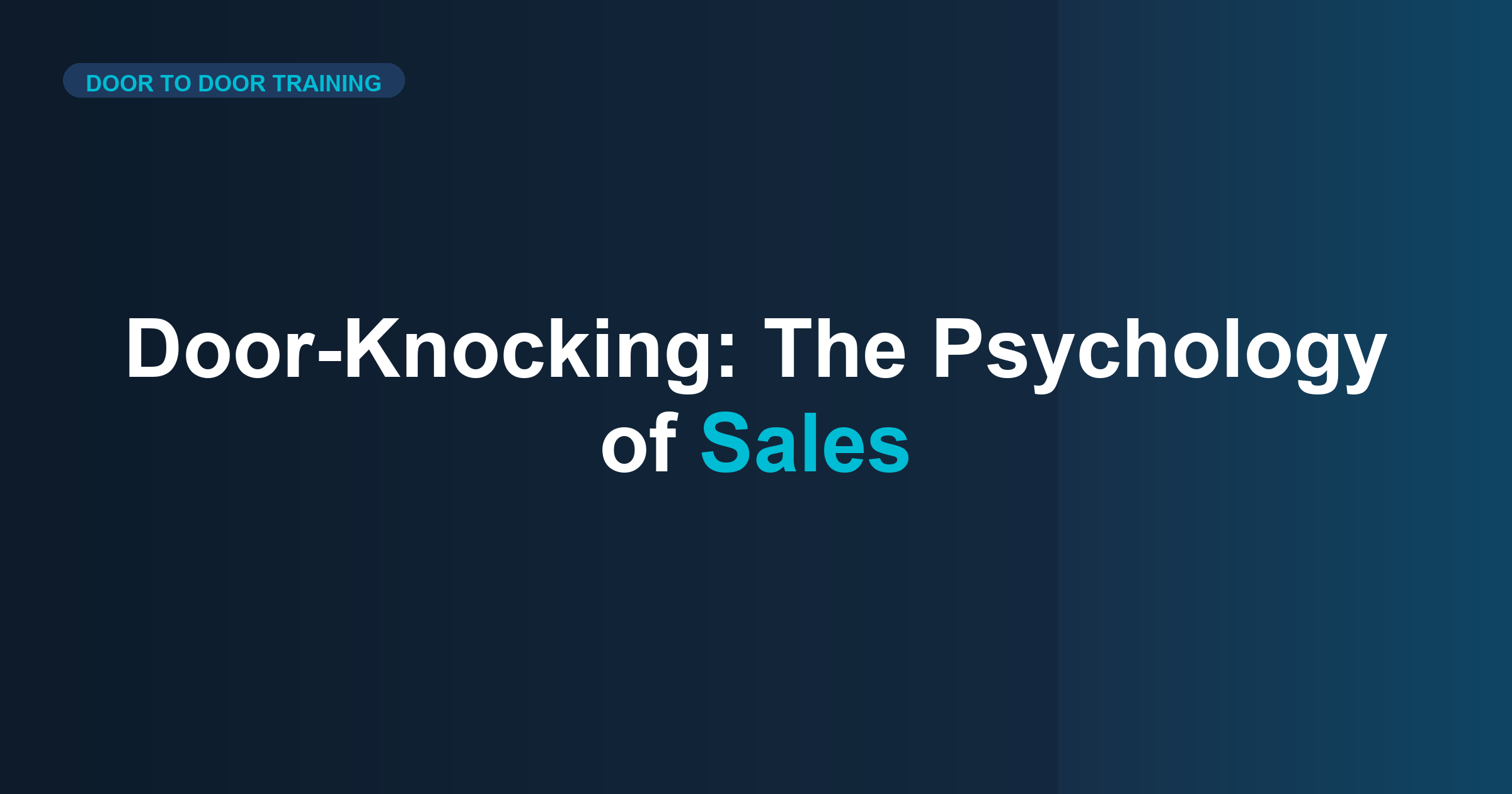 Door-Knocking Psychology Backed by Behavioral Science