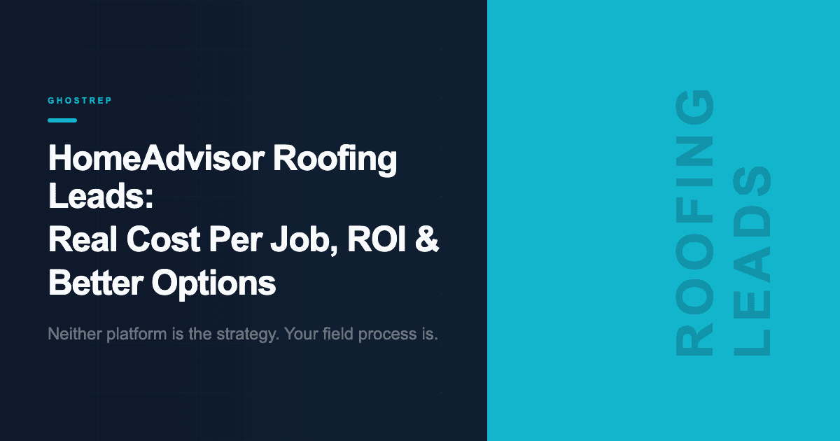 HomeAdvisor Roofing Leads Cost: Real Cost Per Job, ROI & Alternatives