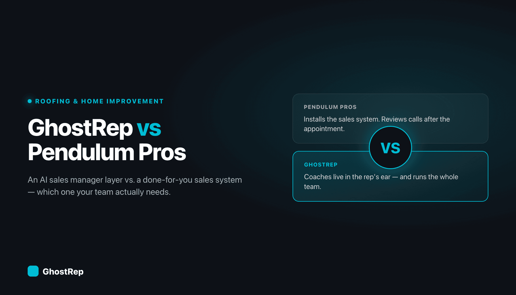 GhostRep vs Pendulum Pros: AI Sales Manager or Sales System?