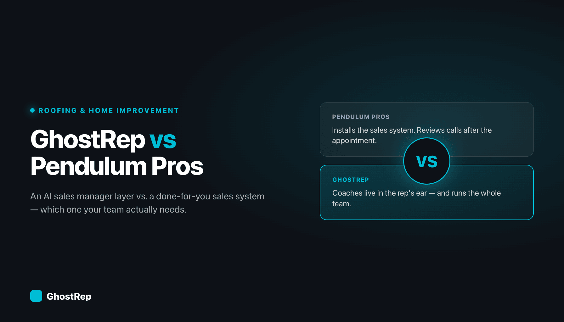 GhostRep vs Pendulum Pros: AI Sales Manager or Sales System?