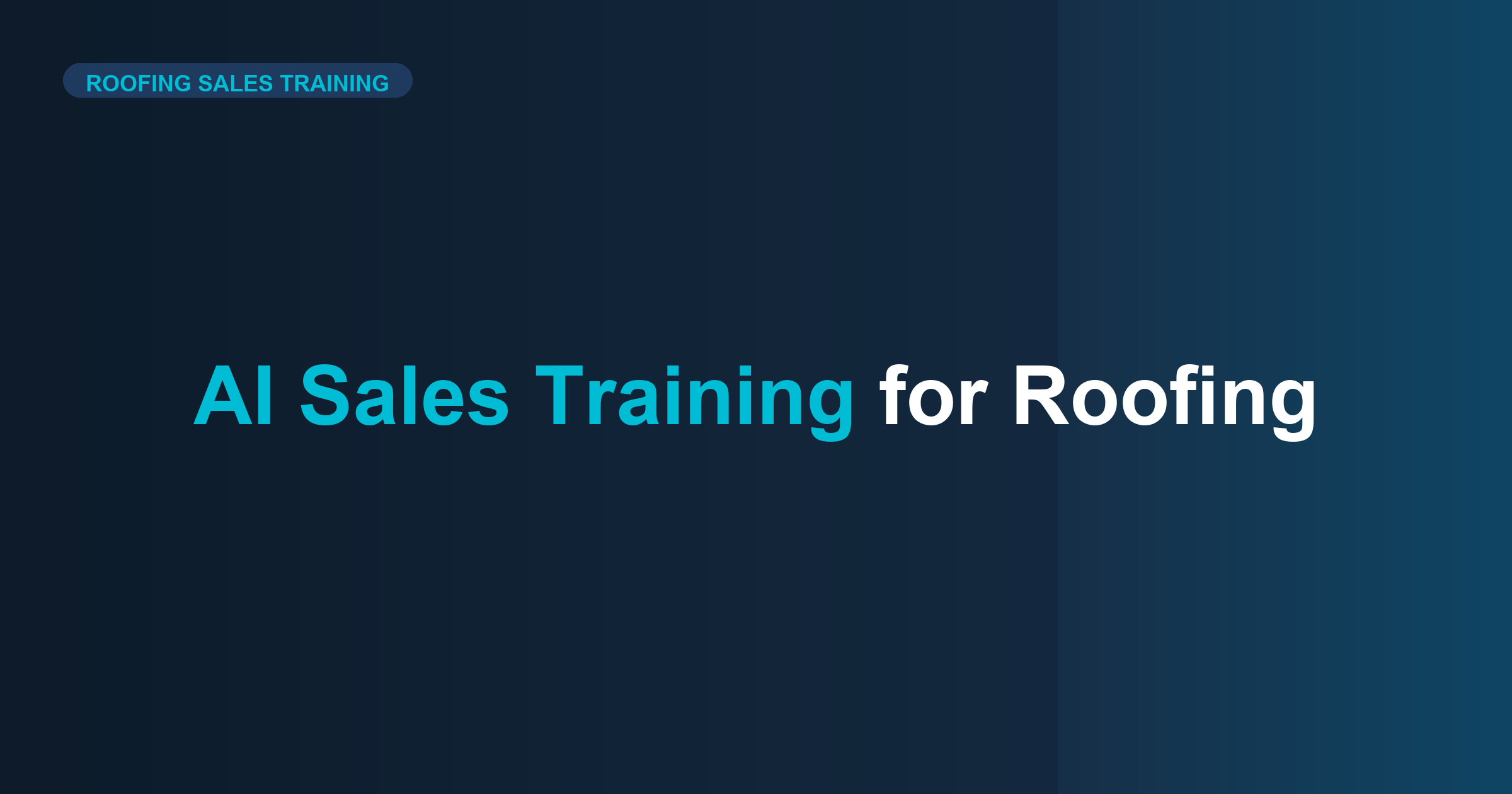 AI Sales Training for Roofing: How Artificial Intelligence Is Replacing Traditional Methods