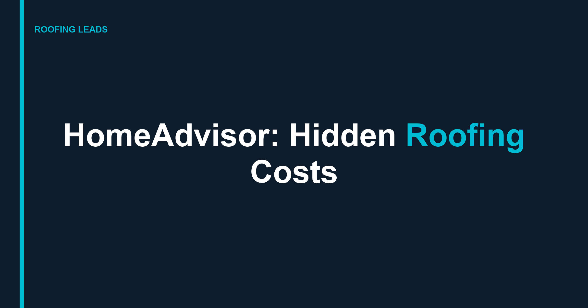 HomeAdvisor Roofing Leads: Real Cost Per Job (And the Math Your Sales Manager Isn't Showing You)