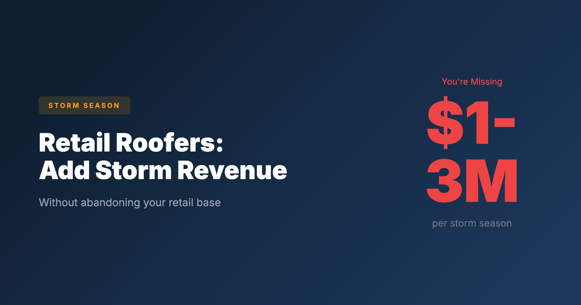 Retail Roofer's Guide to Storm Restoration Sales: How to Pivot When Storms Hit