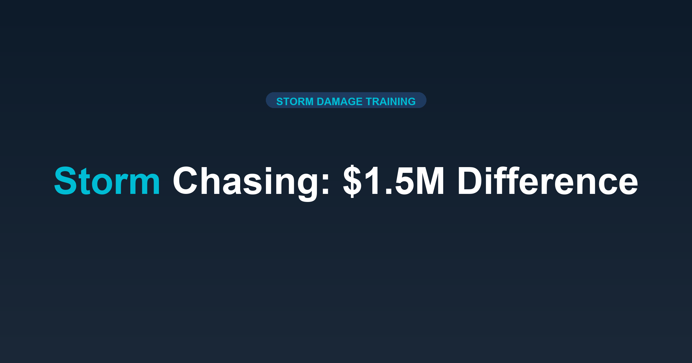 Storm Chasing vs Territory: The $1.5M Difference