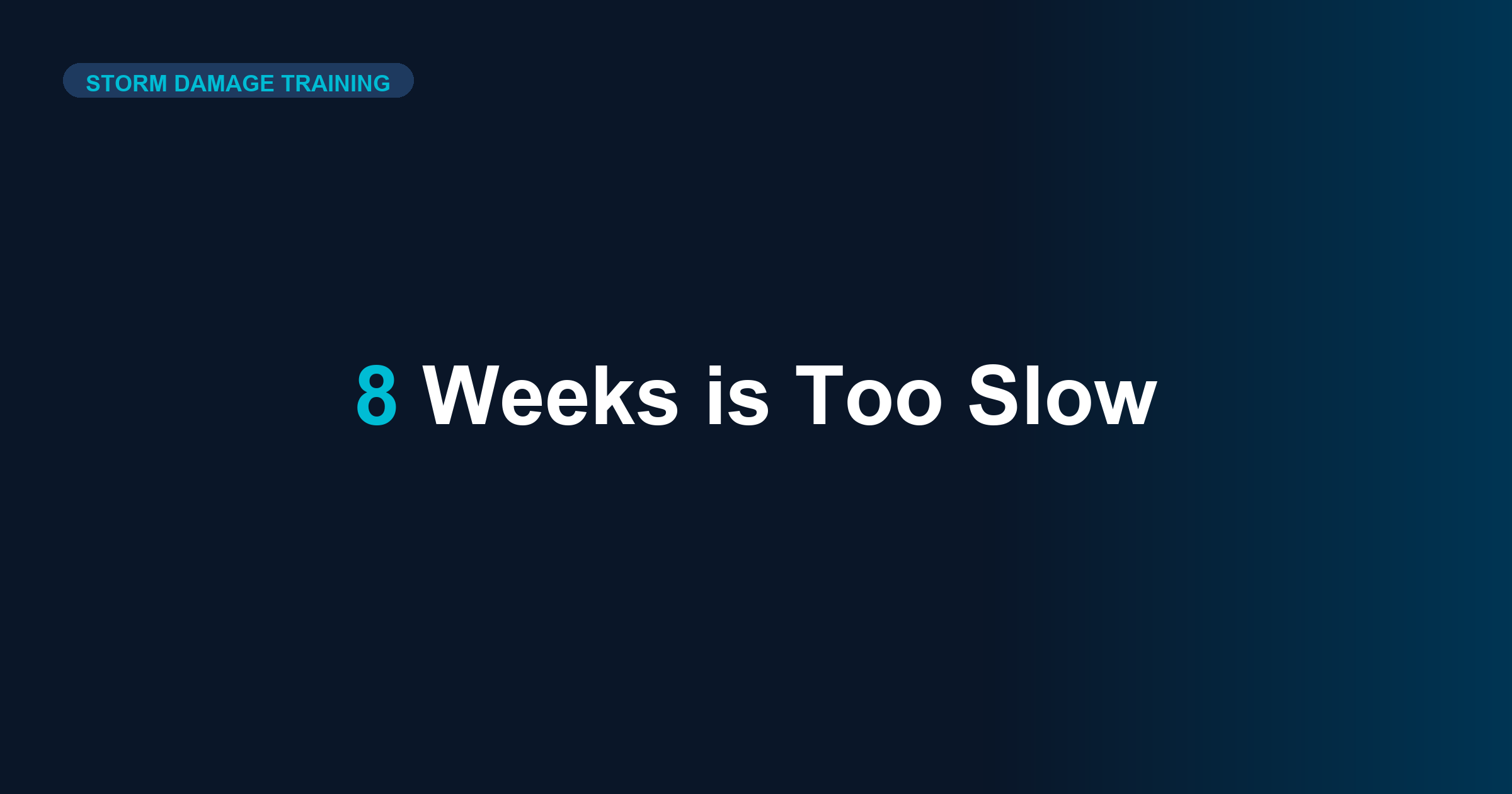 Why Traditional Roofing Training Takes 8 Weeks (Too Slow)