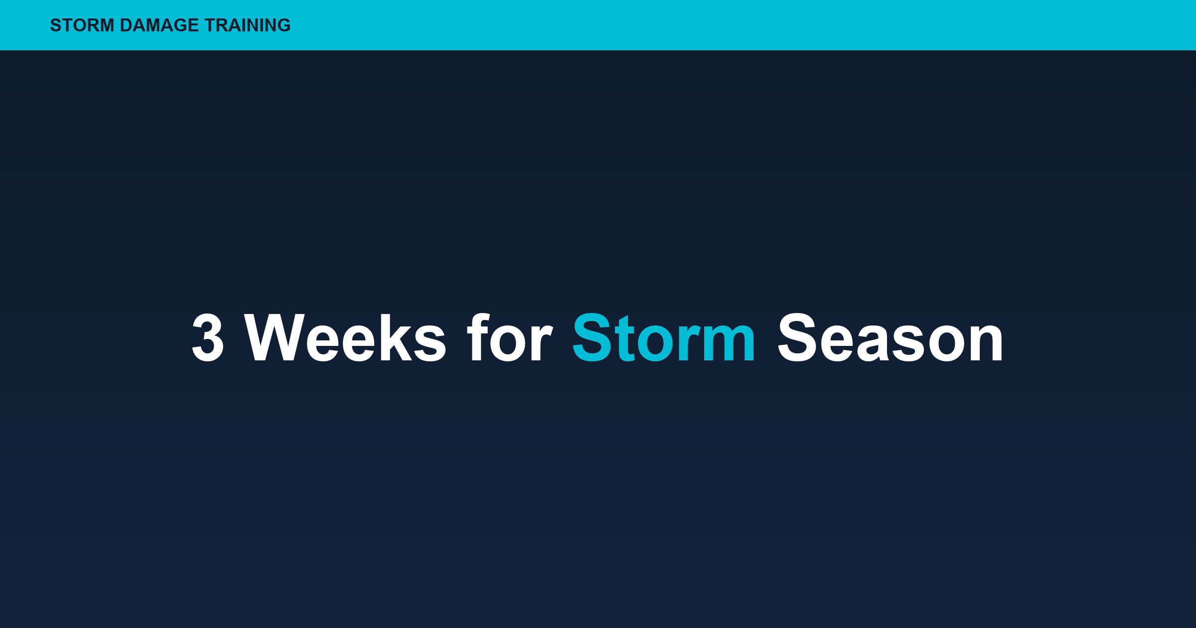 Train Roofing Sales Reps in 3 Weeks for Storm Season